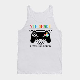 7th Grade Level Unlocked First Day of School Video Gamer Tank Top